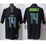Men's Seattle Seahawks #14 Sam Darnold Limited Black Fashion FUSE Vapor Jersey