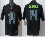 Men's Seattle Seahawks #14 Sam Darnold Limited Black Fashion FUSE Vapor Jersey