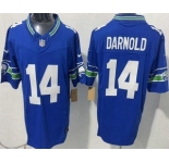 Men's Seattle Seahawks #14 Sam Darnold Limited Blue FUSE Vapor Jersey
