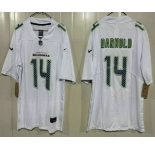 Men's Seattle Seahawks #14 Sam Darnold Limited White Fashion Vapor Jersey
