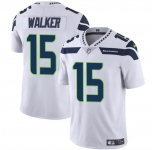 Men's Seattle Seahawks #15 P.J. Walker White Vapor Limited Football Stitched Jersey