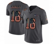 Men's Seattle Seahawks #16 Tyler Lockett Carbon Black Retro Flag Limited Football Jersey
