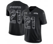 Men's Seattle Seahawks #21 Devon Witherspoon Black 2026 F.U.S.E. Salute to Service Limited Football Stitched Jersey