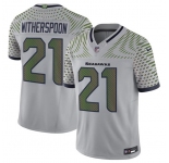 Men's Seattle Seahawks #21 Devon Witherspoon Gray 2025 F.U.S.E. “Rivalries†Vapor Limited Football Stitched Jersey