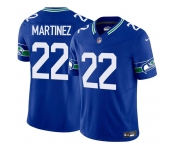 Men's Seattle Seahawks #22 Damien Martinez Royal 2025 F.U.S.E Throwback Vapor Limited Football Stitched Jersey