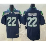 Men's Seattle Seahawks #22 Rashid Shaheed Limited Navy Vapor Jersey