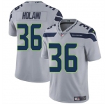 Men's Seattle Seahawks #36 George Holani Gray Vapor Limited Football Stitched Jersey