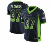 Men's Seattle Seahawks #37 Tre Flowers Limited Navy Blue Rush Drift Fashion Football Jersey