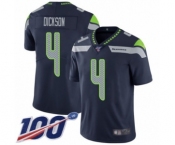 Men's Seattle Seahawks #4 Michael Dickson Navy Blue Team Color Vapor Untouchable Limited Player 100th Season Football Jersey