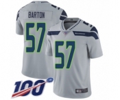 Men's Seattle Seahawks #57 Cody Barton Grey Alternate Vapor Untouchable Limited Player 100th Season Football Jersey