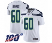 Men's Seattle Seahawks #60 Phil Haynes White Vapor Untouchable Limited Player 100th Season Football Jersey