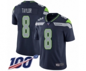 Men's Seattle Seahawks #8 Jamar Taylor Navy Blue Team Color Vapor Untouchable Limited Player 100th Season Football Jersey