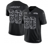 Men's Seattle Seahawks #80 Steve Largent Black 2026 F.U.S.E. Salute to Service Limited Football Stitched Jersey