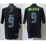 Men's Seattle Seahawks #9 Kenneth Walker III Limited Black Fashion FUSE Vapor Jersey