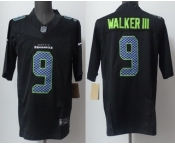 Men's Seattle Seahawks #9 Kenneth Walker III Limited Black Fashion FUSE Vapor Jersey