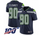 Men's Seattle Seahawks #90 Jadeveon Clowney Navy Blue Team Color Vapor Untouchable Limited Player 100th Season Football Jersey