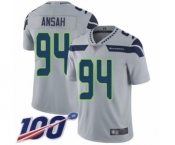 Men's Seattle Seahawks #94 Ezekiel Ansah Grey Alternate Vapor Untouchable Limited Player 100th Season Football Jersey