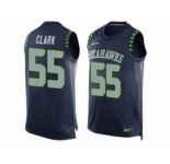 Nike Seattle Seahawks #55 Frank Clark Steel Blue Team Color Men's Stitched NFL Limited Tank Top Jersey