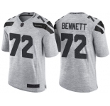 Nike Seattle Seahawks #72 Michael Bennett 2016 Gridiron Gray II Men's NFL Limited Jersey