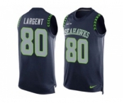 Nike Seattle Seahawks #80 Steve Largent Steel Blue Team Color Men's Stitched NFL Limited Tank Top Jersey