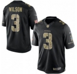 nike nfl jerseys seattle seahawks #3 wilson Black[salute to service limited]