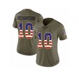 Women Nike Seattle Seahawks #10 Paul Richardson Limited Olive USA Flag 2017 Salute to Service NFL Jersey