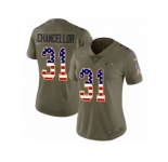 Women Nike Seattle Seahawks #31 Kam Chancellor Limited Olive USA Flag 2017 Salute to Service NFL Jersey