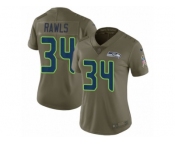 Women Nike Seattle Seahawks #34 Thomas Rawls Limited Olive 2017 Salute to Service NFL Jersey