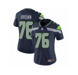 Women Nike Seattle Seahawks #76 Duane Brown Navy Blue Team Color Vapor Untouchable Limited Player NFL Jersey