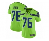Women Nike Seattle Seahawks #76 Germain Ifedi Vapor Untouchable Limited Green NFL Jersey