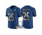 Women Seattle Seahawks #25 Richard Sherman NFC 2017 Pro Bowl Blue Gold Limited Jersey
