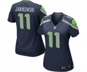 Women's Nike Seattle Seahawks #11 Sebastian Janikowski Game Navy Blue Team Color NFL Jersey