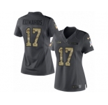 Women's Nike Seattle Seahawks #17 Braylon Edwards Limited Black 2016 Salute to Service NFL Jersey