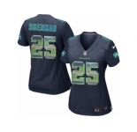 Women's Nike Seattle Seahawks #25 Richard Sherman Limited Navy Blue Strobe NFL Jersey