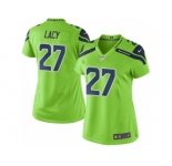 Women's Nike Seattle Seahawks #27 Eddie Lacy Limited Green Rush NFL Jersey
