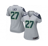Women's Nike Seattle Seahawks #27 Eddie Lacy Limited Grey Alternate NFL Jersey