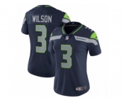 Women's Nike Seattle Seahawks #3 Russell Wilson Vapor Untouchable Limited Steel Blue Team Color NFL Jersey