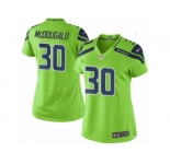 Women's Nike Seattle Seahawks #30 Bradley McDougald Limited Green Rush NFL Jersey