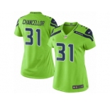 Women's Nike Seattle Seahawks #31 Kam Chancellor Green Stitched NFL Limited Rush Jersey