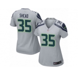 Women's Nike Seattle Seahawks #35 DeShawn Shead Limited Grey Alternate NFL Jersey