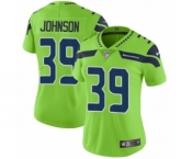 Women's Nike Seattle Seahawks #39 Dontae Johnson Limited Green Rush Vapor Untouchable NFL Jersey