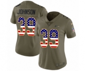 Women's Nike Seattle Seahawks #39 Dontae Johnson Limited Olive USA Flag 2017 Salute to Service NFL Jersey