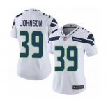 Women's Nike Seattle Seahawks #39 Dontae Johnson White Vapor Untouchable Elite Player NFL Jersey