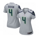 Women's Nike Seattle Seahawks #4 Michael Dickson Game Grey Alternate NFL Jersey