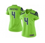 Women's Nike Seattle Seahawks #4 Steven Hauschka Limited Green Rush NFL Jersey