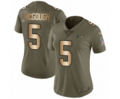 Women's Nike Seattle Seahawks #5 Alex McGough Limited Olive Gold 2017 Salute to Service NFL Jersey