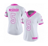 Women's Nike Seattle Seahawks #5 Alex McGough Limited White Pink Rush Fashion NFL Jersey