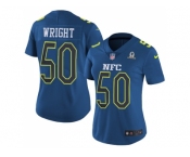 Women's Nike Seattle Seahawks #50 K.J. Wright Navy Stitched NFL Limited NFC 2017 Pro Bowl Jersey