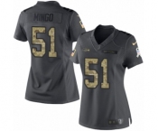 Women's Nike Seattle Seahawks #51 Barkevious Mingo Limited Black 2016 Salute to Service NFL Jersey