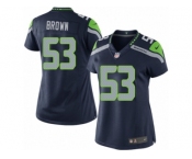 Women's Nike Seattle Seahawks #53 Arthur Brown Limited Steel Blue Team Color NFL Jersey